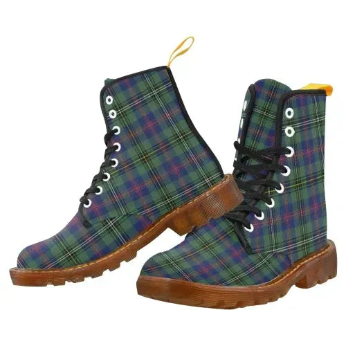 Wood Modern Tartan Plaid Martin Boot