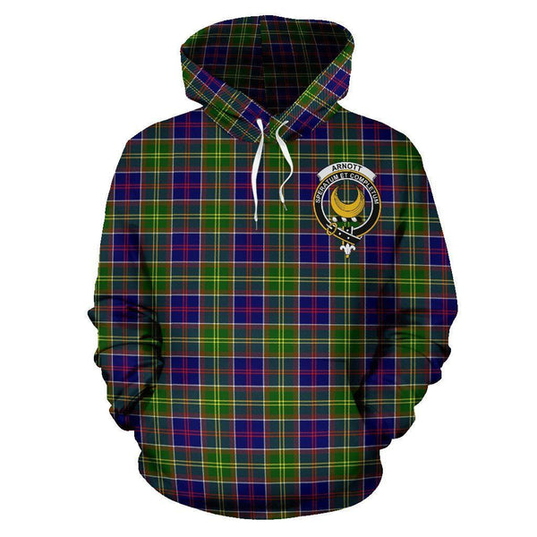 Arnott Clan Hoodie, Scottish Tartan Clans Hoodie Crest Style