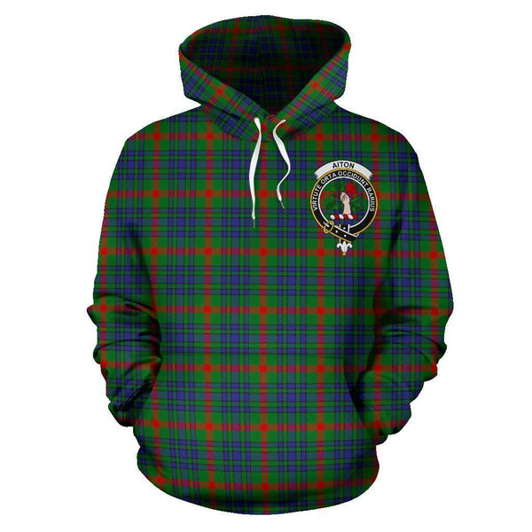 Aiton Clan Hoodie, Scottish Tartan Clans Hoodie Crest Style