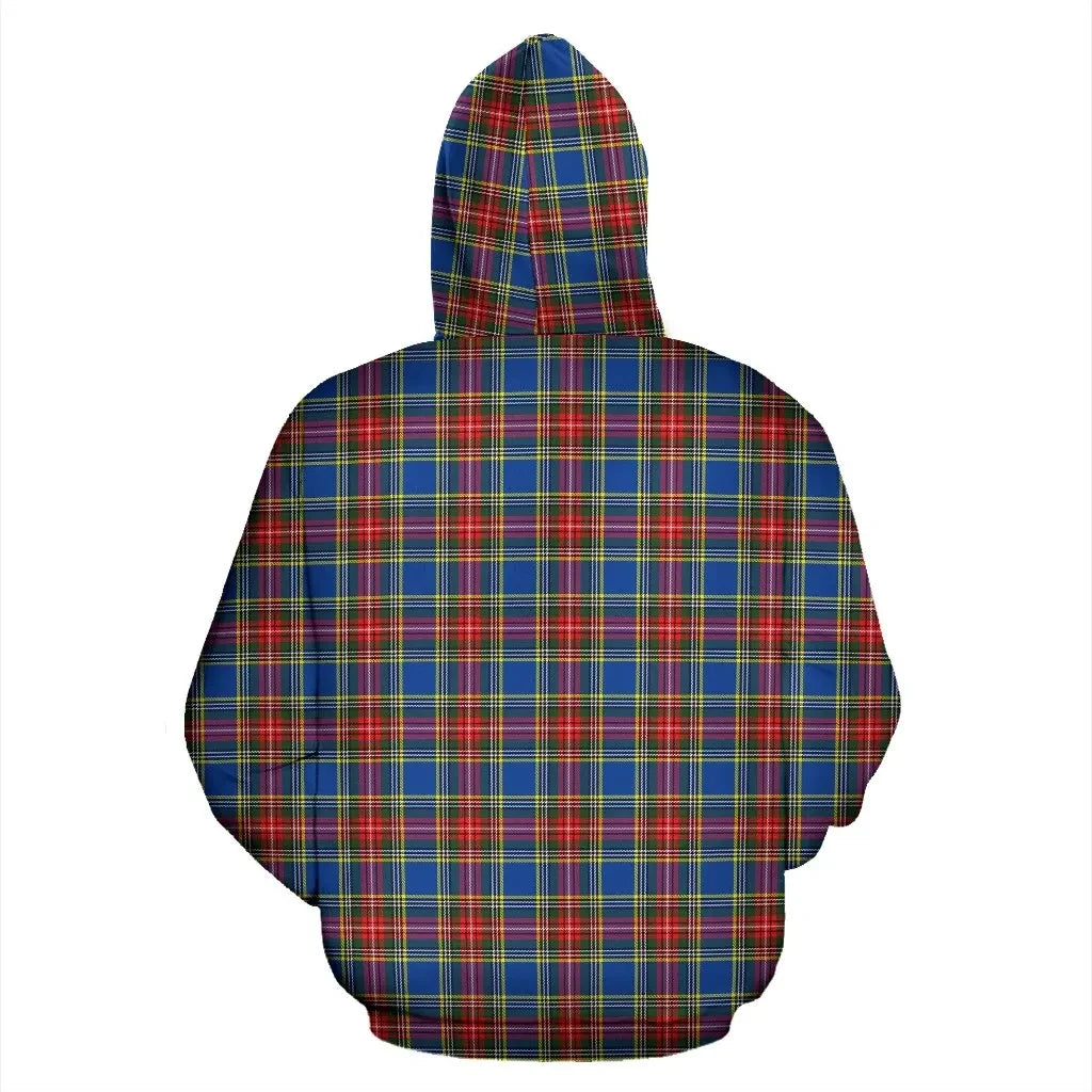 Bethune Clan Hoodie, Scottish Tartan Clans Hoodie Crest Style