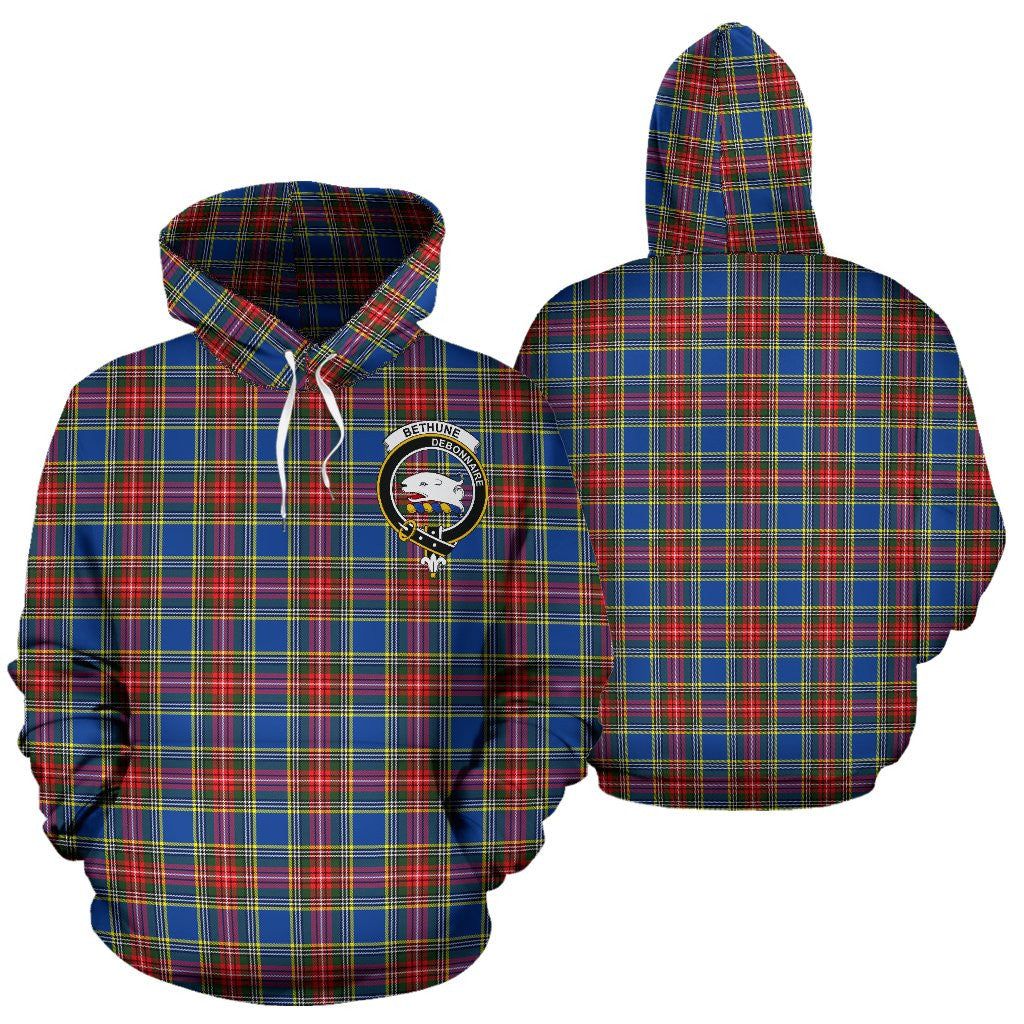 Bethune Clan Hoodie, Scottish Tartan Clans Hoodie Crest Style