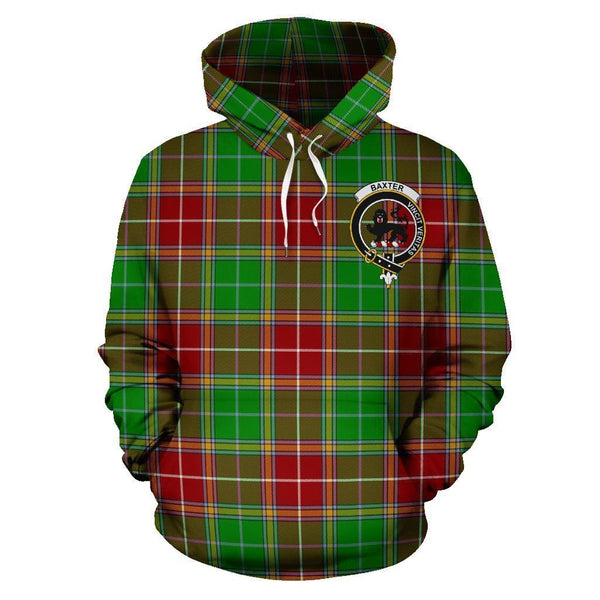 Baxter Clan Hoodie, Scottish Tartan Clans Hoodie Crest Style