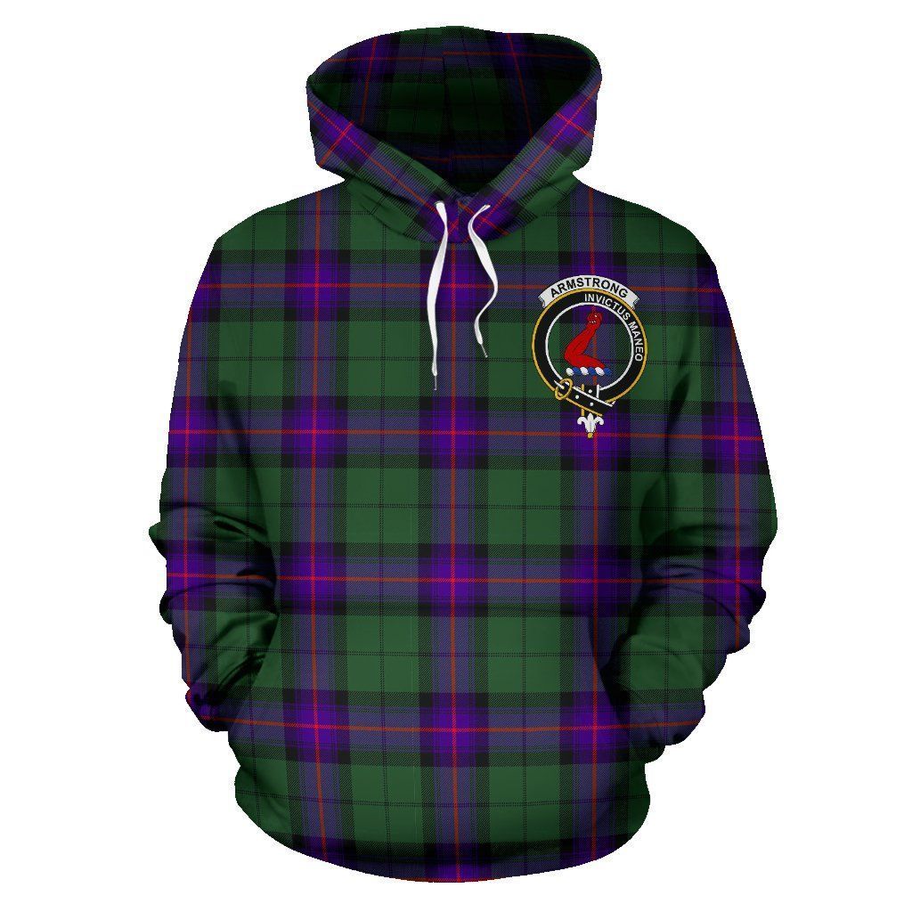 Armstrong Clan Hoodie, Scottish Tartan Clans Hoodie Crest Style