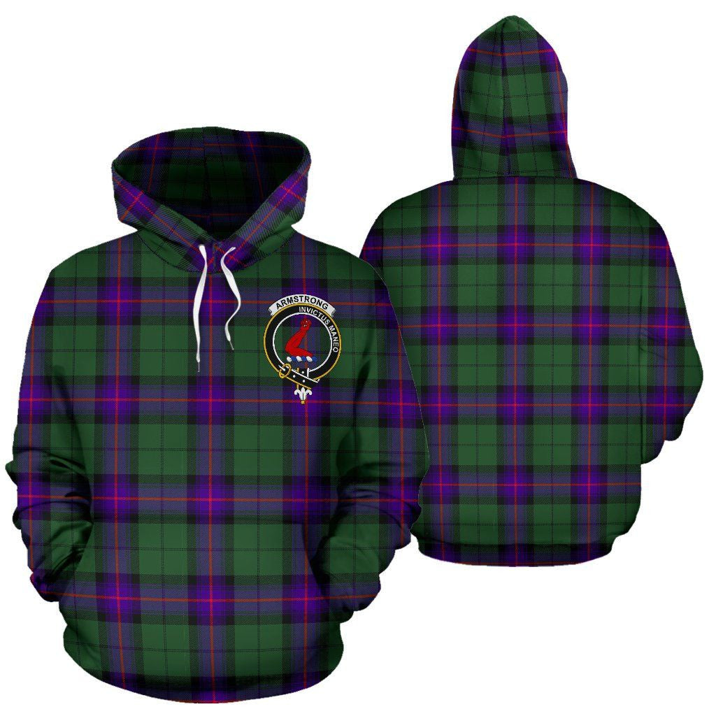 Armstrong Clan Hoodie, Scottish Tartan Clans Hoodie Crest Style