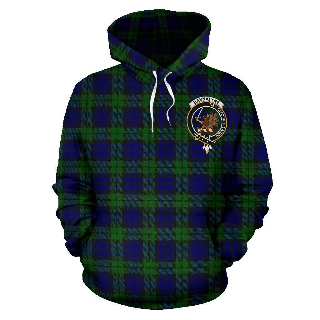 Bannatyne Clan Hoodie, Scottish Tartan Clans Hoodie Crest Style