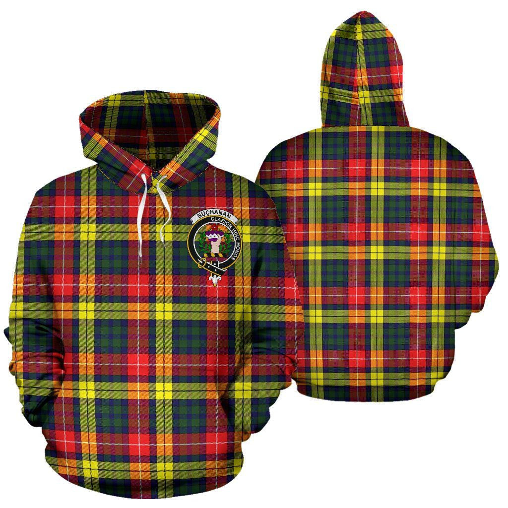 Buchan Clan Hoodie, Scottish Tartan Clans Hoodie Crest Style