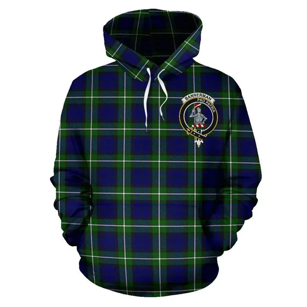 Bannerman Clan Hoodie, Scottish Tartan Clans Hoodie Crest Style