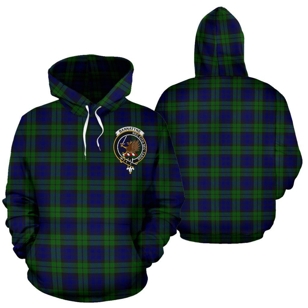 Bannatyne Clan Hoodie, Scottish Tartan Clans Hoodie Crest Style