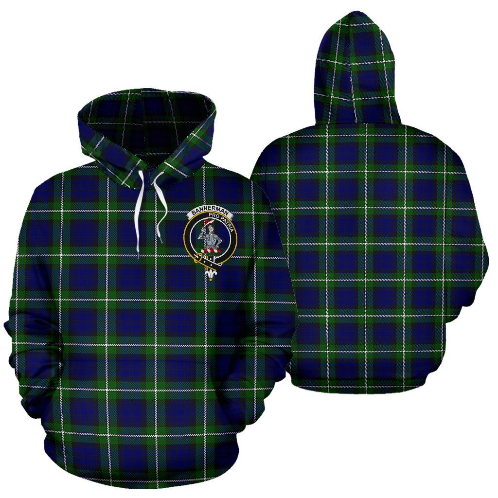 Bannerman Clan Hoodie, Scottish Tartan Clans Hoodie Crest Style