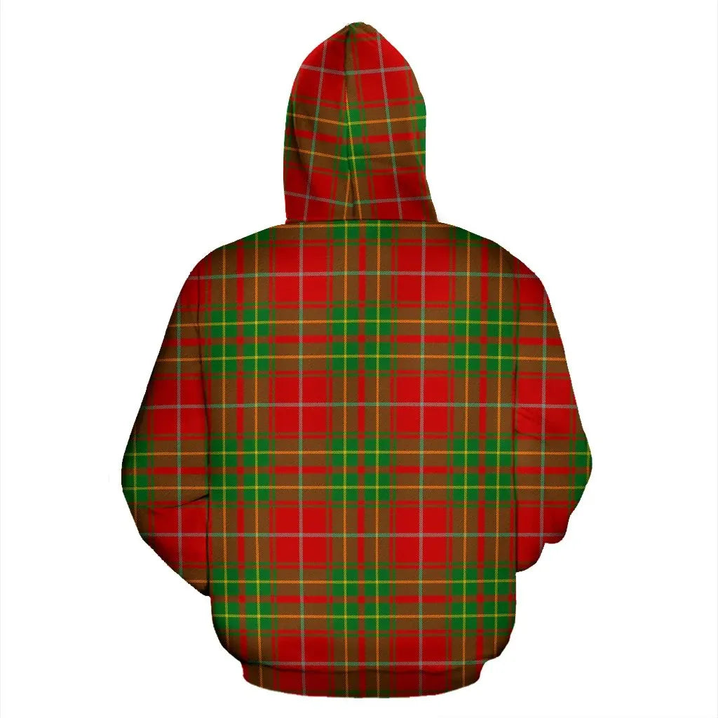 Burnett Clan Hoodie, Scottish Tartan Clans Hoodie Crest Style