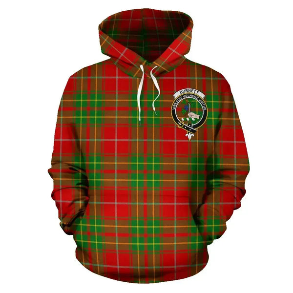 Burnett Clan Hoodie, Scottish Tartan Clans Hoodie Crest Style