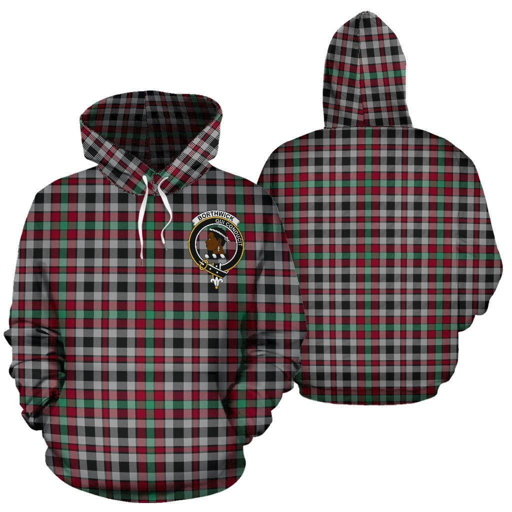 Borthwick Clan Hoodie, Scottish Tartan Clans Hoodie Crest Style