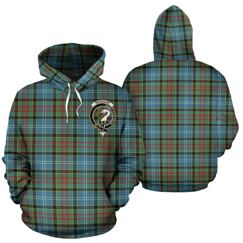 Brisbane Clan Hoodie, Scottish Tartan Clans Hoodie Crest Style