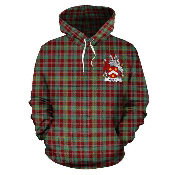 Golden Clan Hoodie, Scottish Tartan Clans Hoodie Crest Style