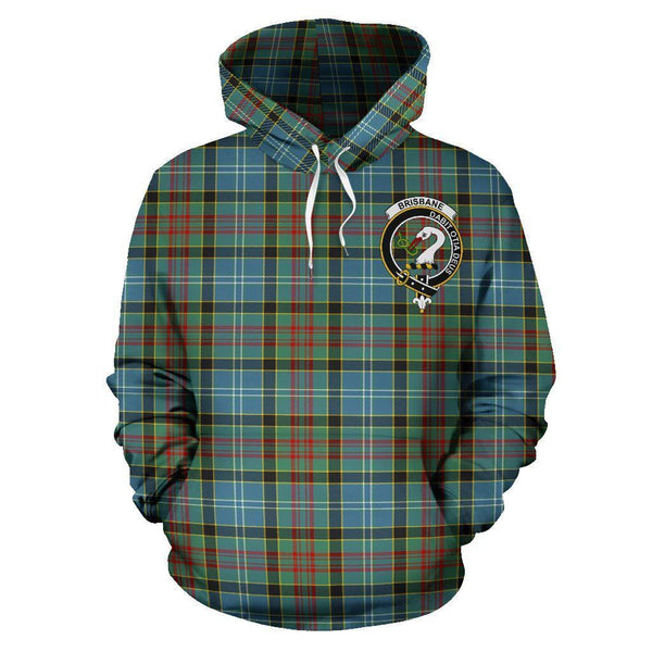 Brisbane Clan Hoodie, Scottish Tartan Clans Hoodie Crest Style