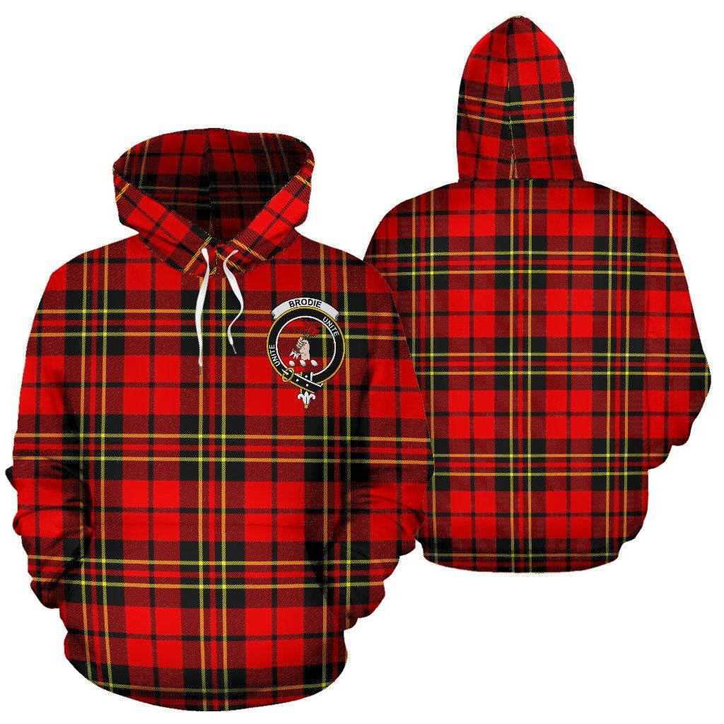 Brodie Clan Hoodie, Scottish Tartan Clans Hoodie Crest Style