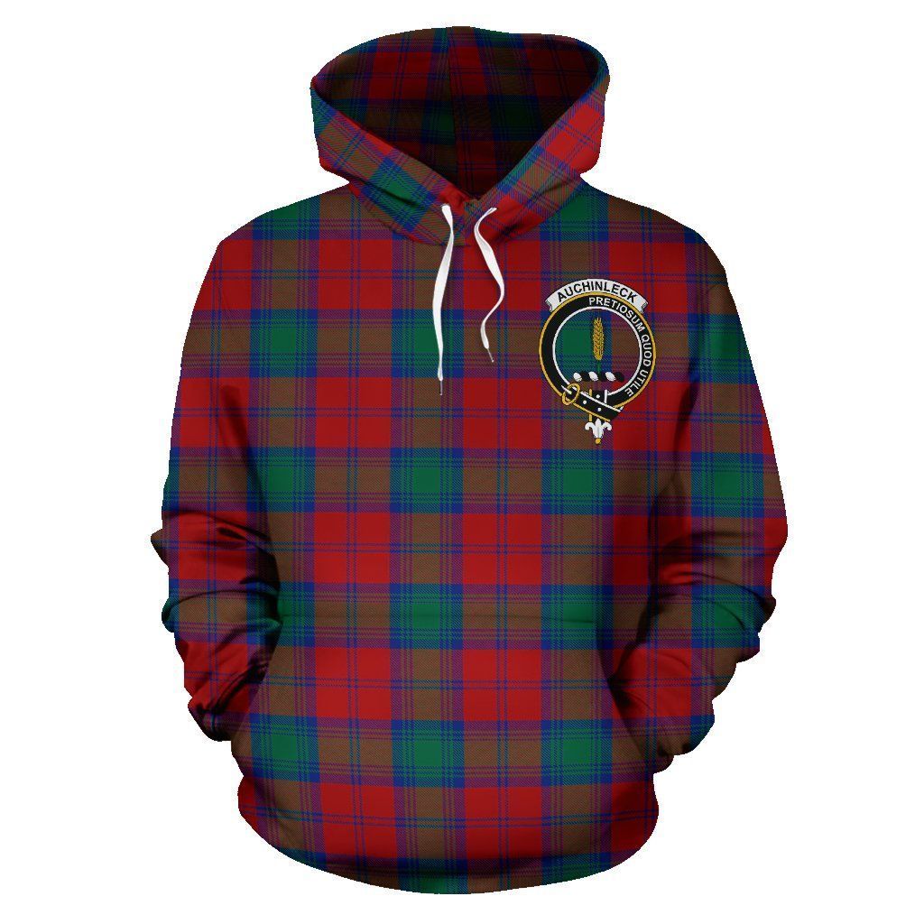 Auchinleck Clan Hoodie, Scottish Tartan Clans Hoodie Crest Style