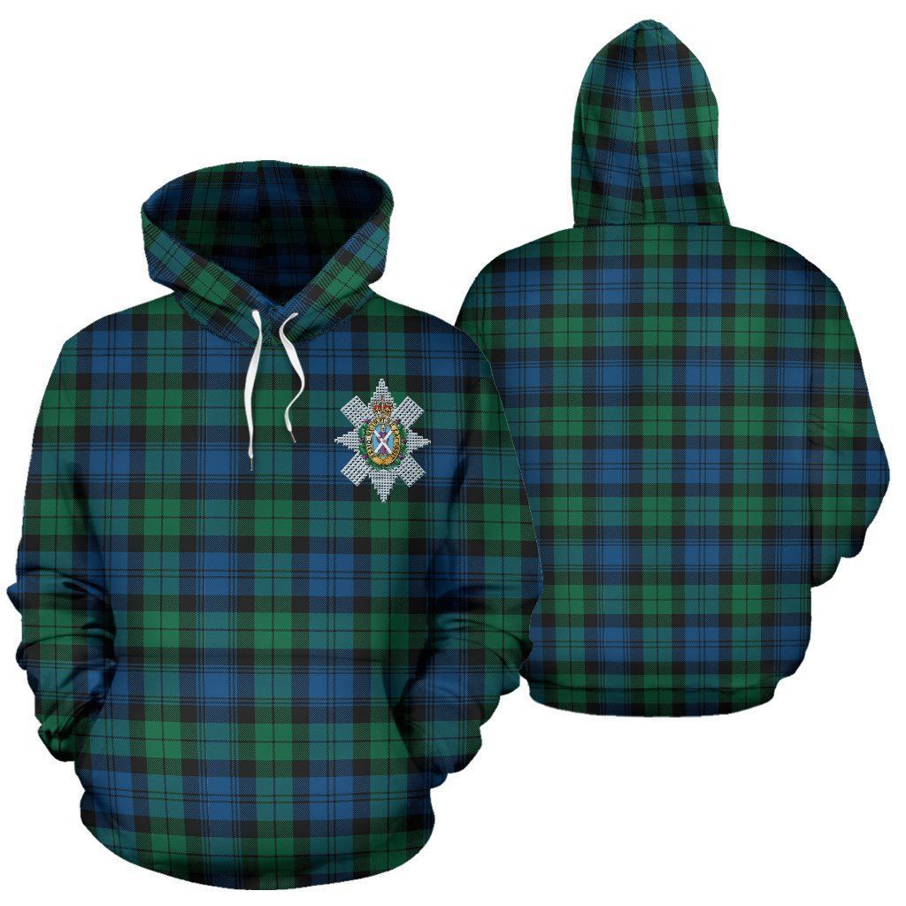 Blackwatch Clan Hoodie, Scottish Tartan Clans Hoodie Crest Style