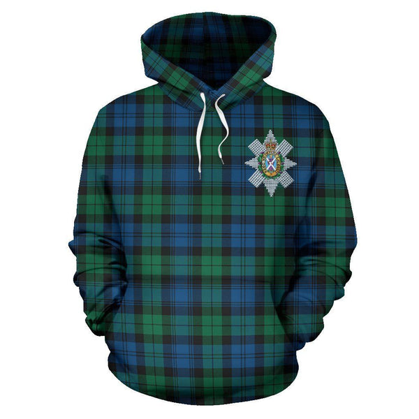 Blackwatch Clan Hoodie, Scottish Tartan Clans Hoodie Crest Style