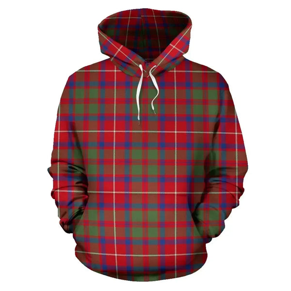 Shaw Red Modern Clan Hoodie, Scottish Tartan Shaw Red Modern Clans Hoodie Classic Style