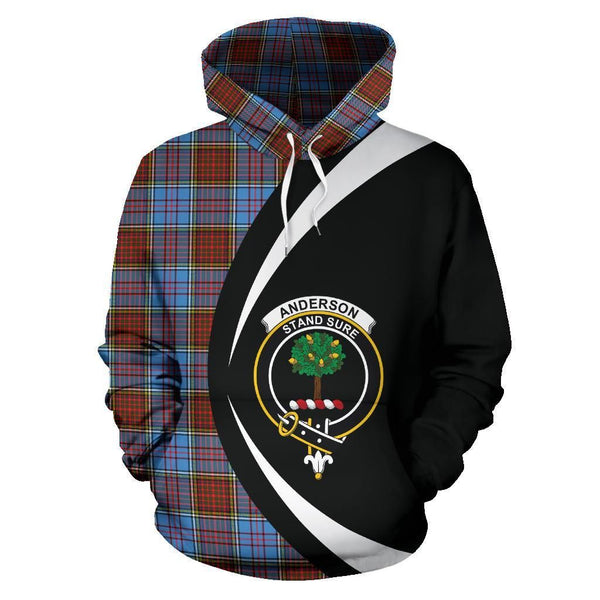 Anderson Modern Clan Hoodie, Scottish Tartan Anderson Modern Clans Hoodie Circle Style