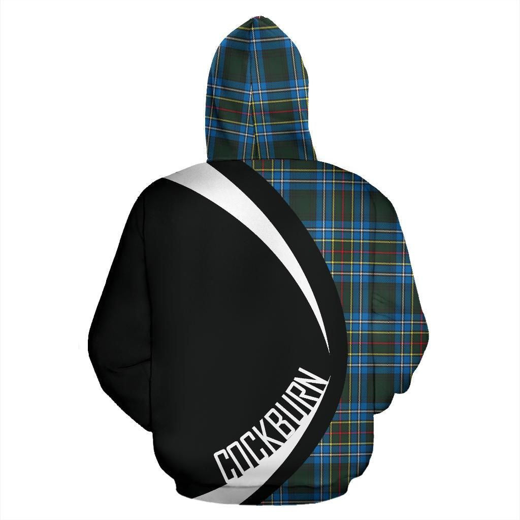 Cockburn Modern Clan Hoodie, Scottish Tartan Cockburn Modern Clans Hoodie Circle Style