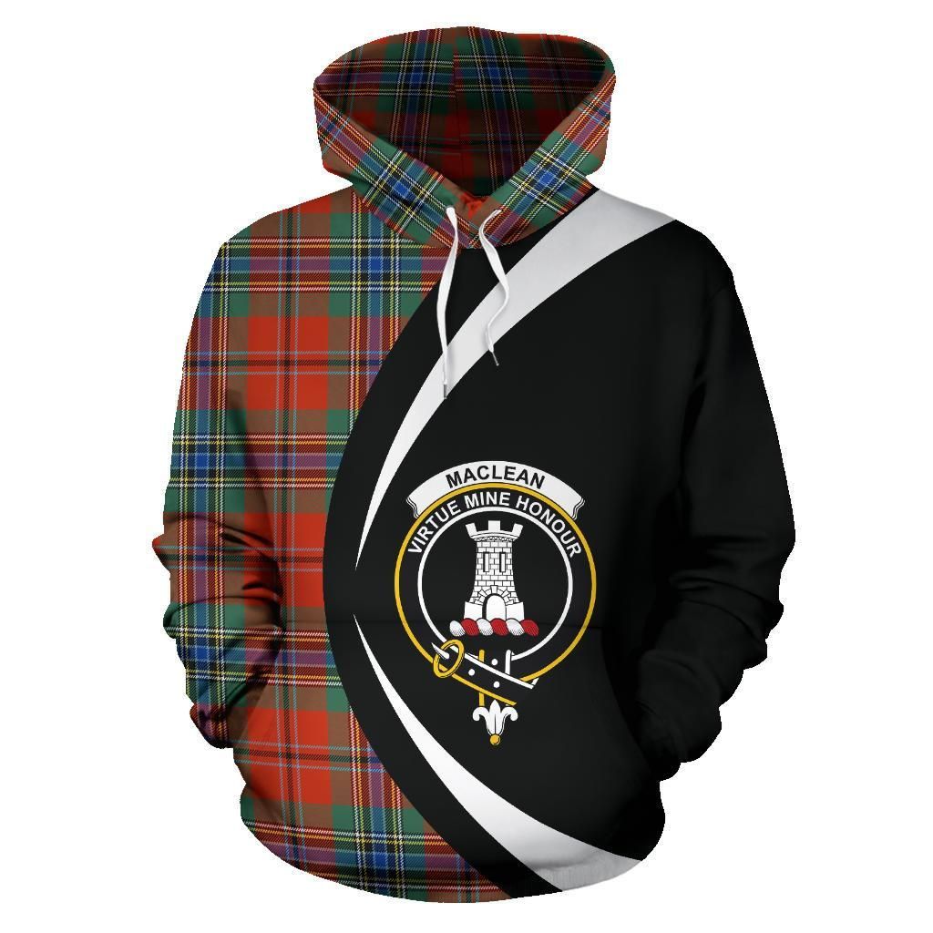 MacLean of Duart Ancient Clan Hoodie, Scottish Tartan MacLean of Duart Ancient Clans Hoodie Circle Style