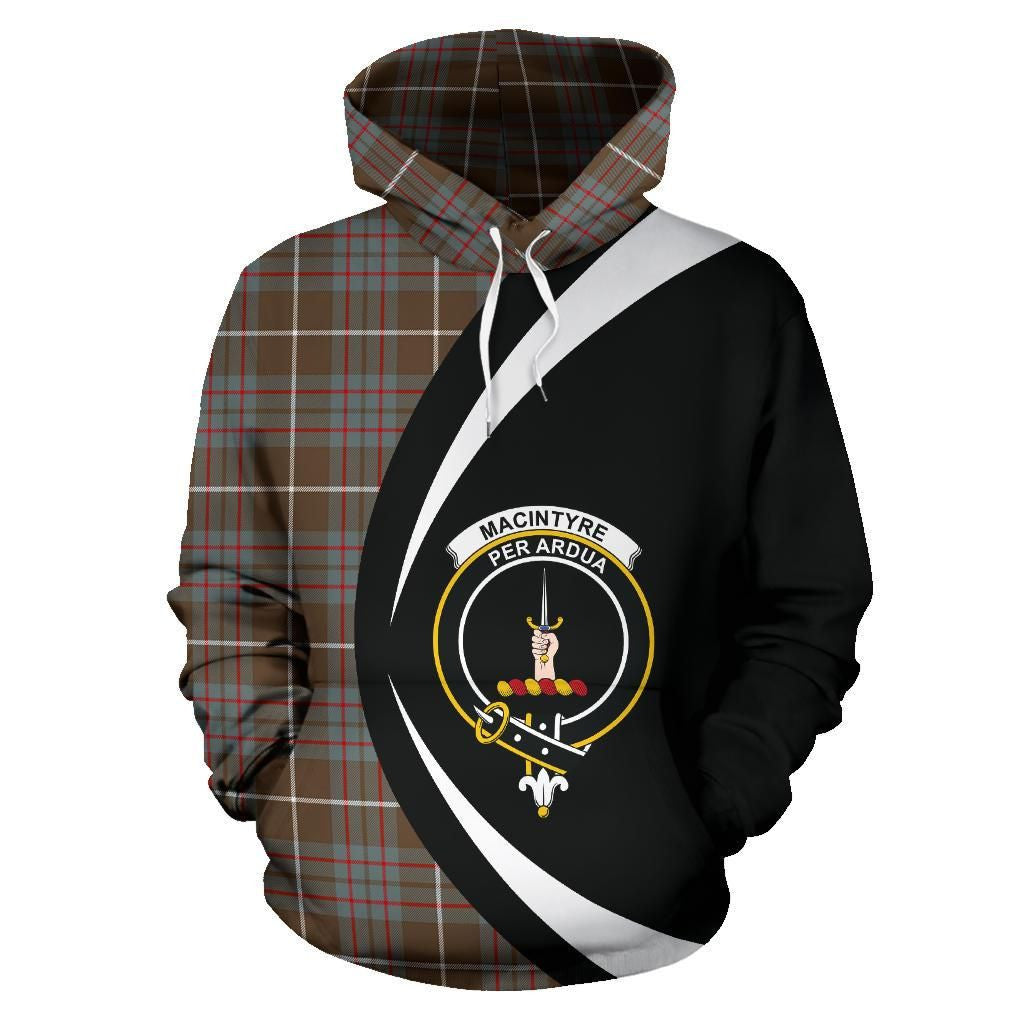 MacIntyre Hunting Weathered Clan Hoodie, Scottish Tartan MacIntyre Hunting Weathered Clans Hoodie Circle Style