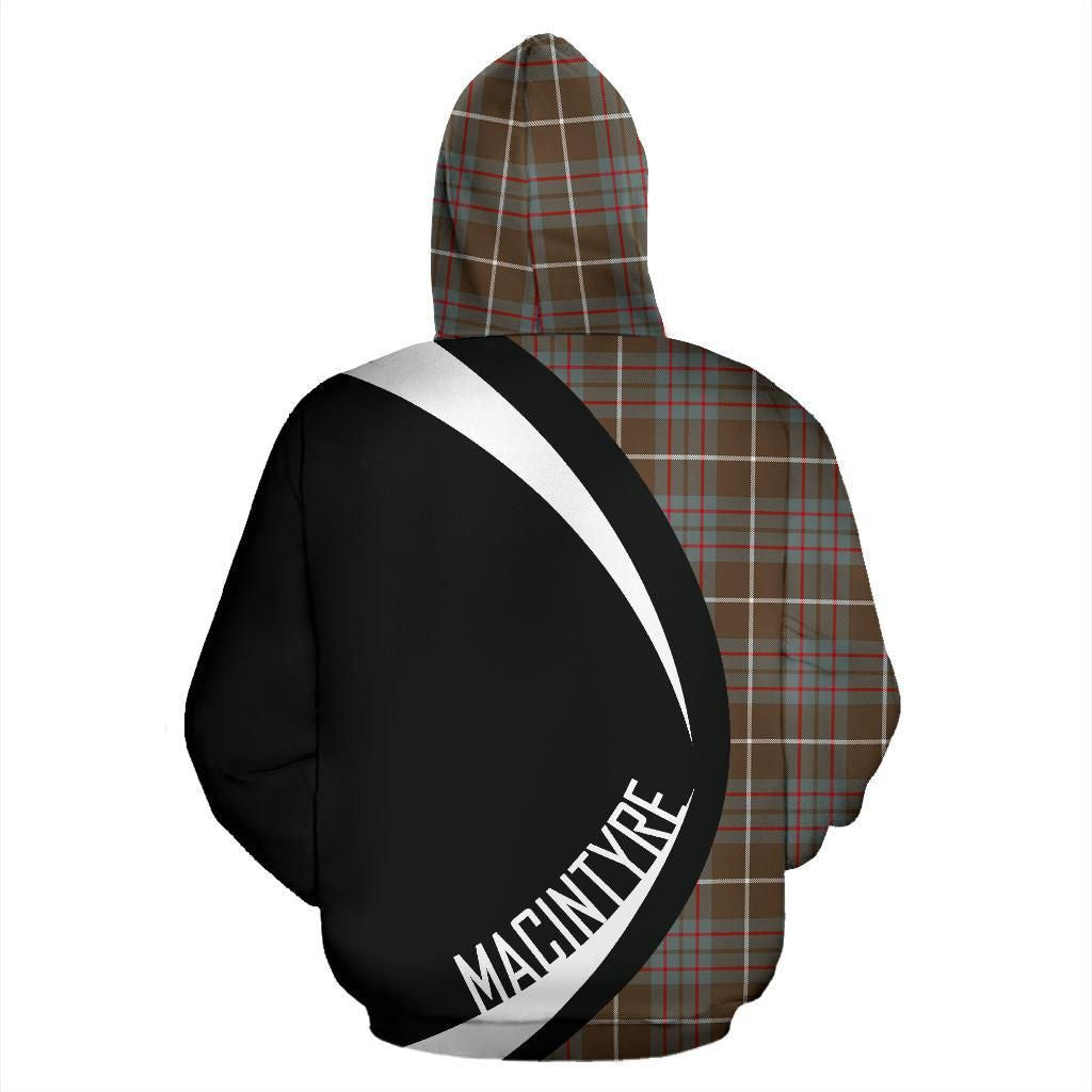 MacIntyre Hunting Weathered Clan Hoodie, Scottish Tartan MacIntyre Hunting Weathered Clans Hoodie Circle Style