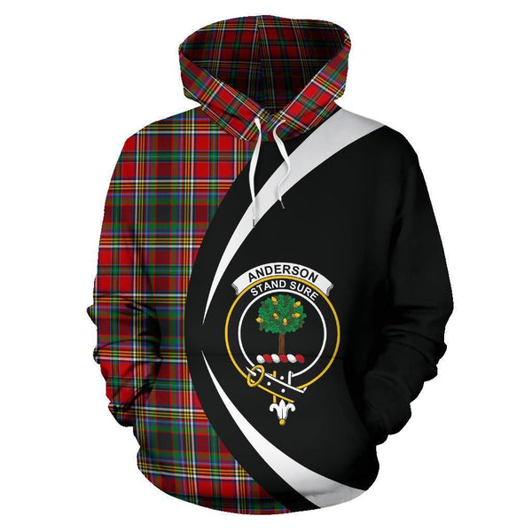 Anderson of Arbrake Clan Hoodie, Scottish Tartan Anderson of Arbrake Clans Hoodie Circle Style