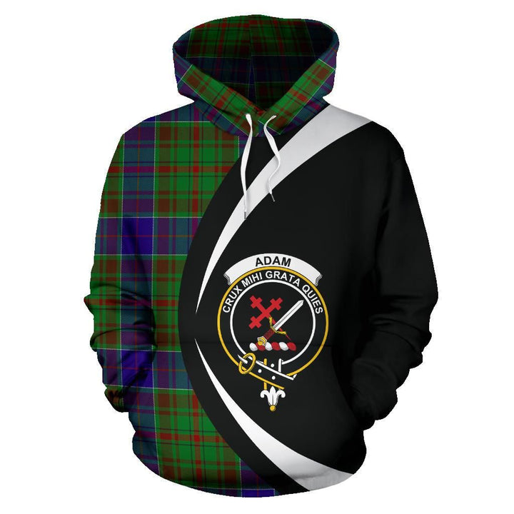 Adam Clan Hoodie, Scottish Tartan Adam Clans Hoodie Circle Style