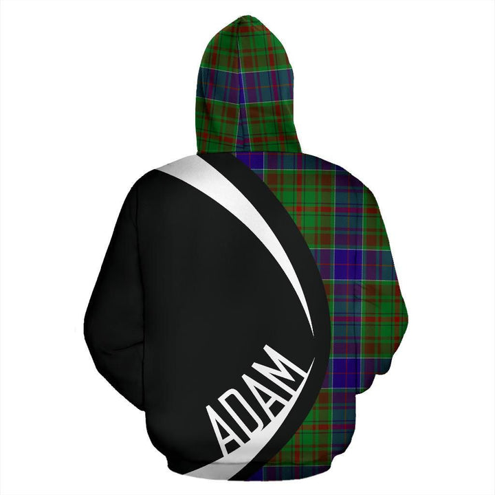 Adam Clan Hoodie, Scottish Tartan Adam Clans Hoodie Circle Style