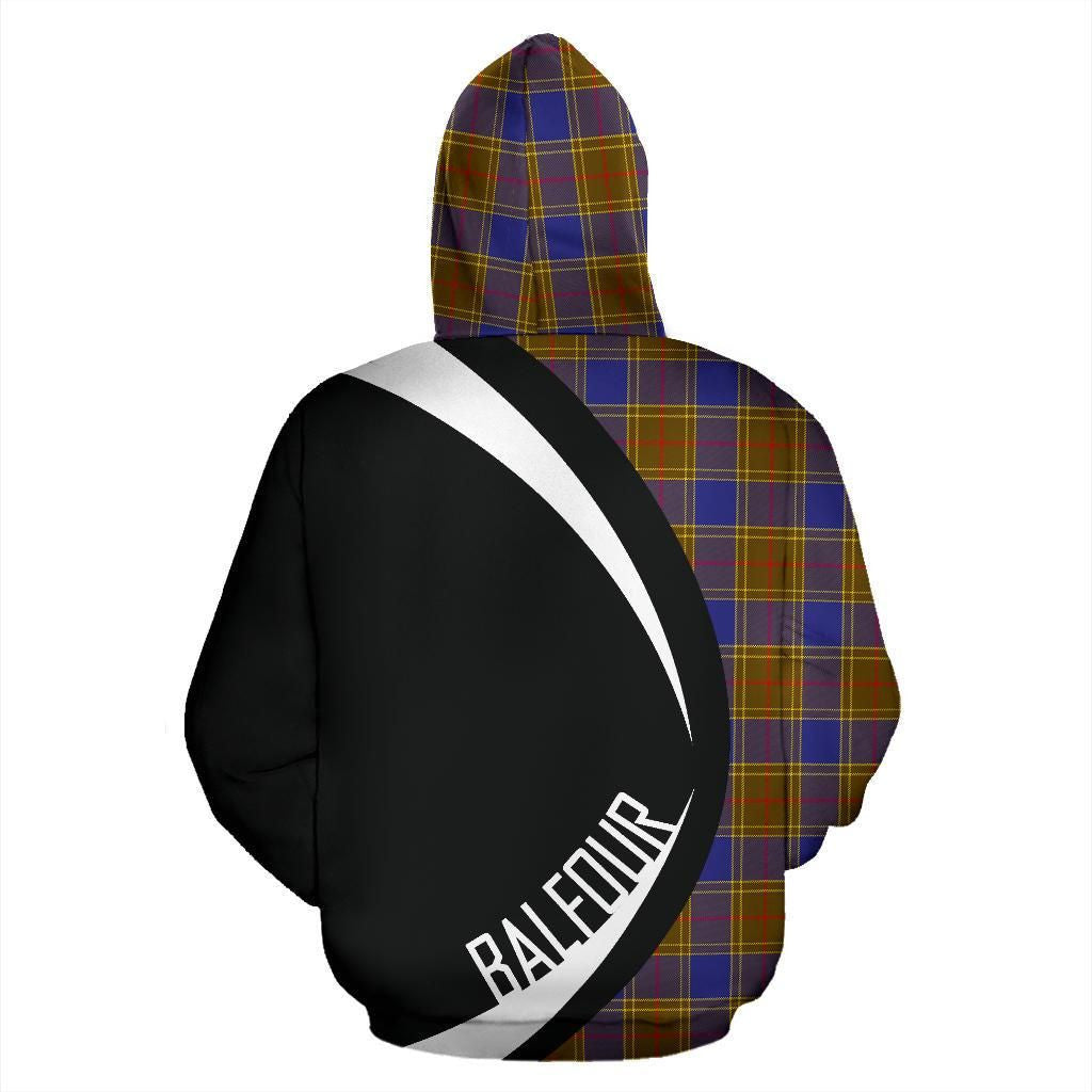 Balfour Modern Clan Hoodie, Scottish Tartan Balfour Modern Clans Hoodie Circle Style