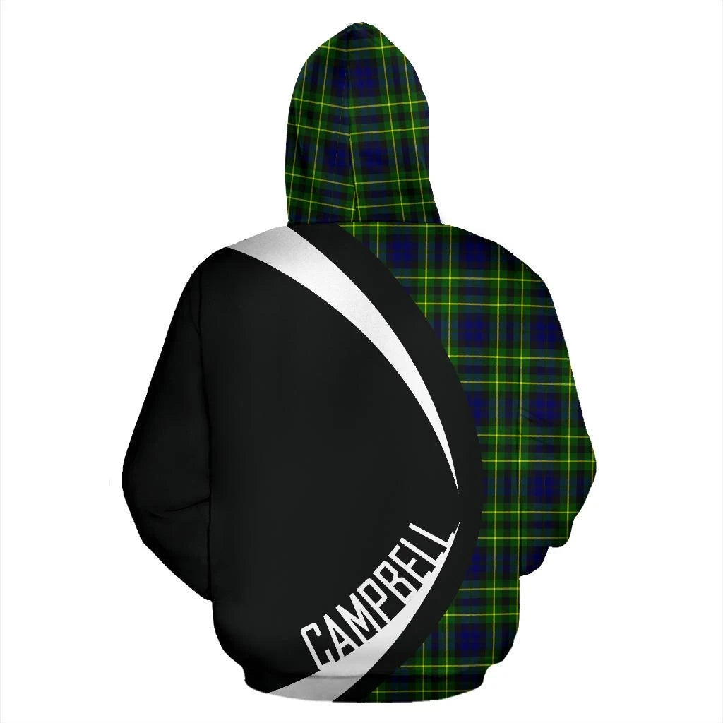 Campbell of Breadalbane Modern Clan Hoodie, Scottish Tartan Campbell of Breadalbane Modern Clans Hoodie Circle Style