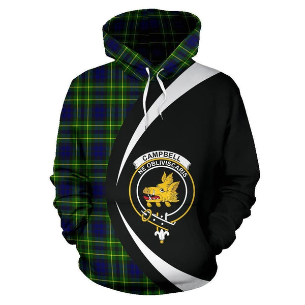 Campbell of Breadalbane Modern Clan Hoodie, Scottish Tartan Campbell of Breadalbane Modern Clans Hoodie Circle Style