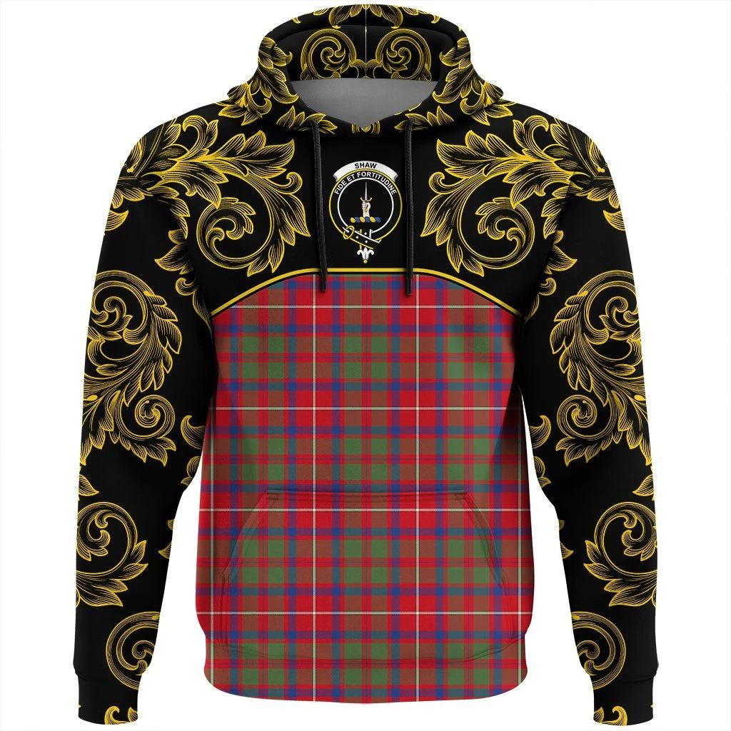 Shaw Red Modern Clan Hoodie, Scottish Tartan Shaw Red Modern Clans Hoodie Empire Style