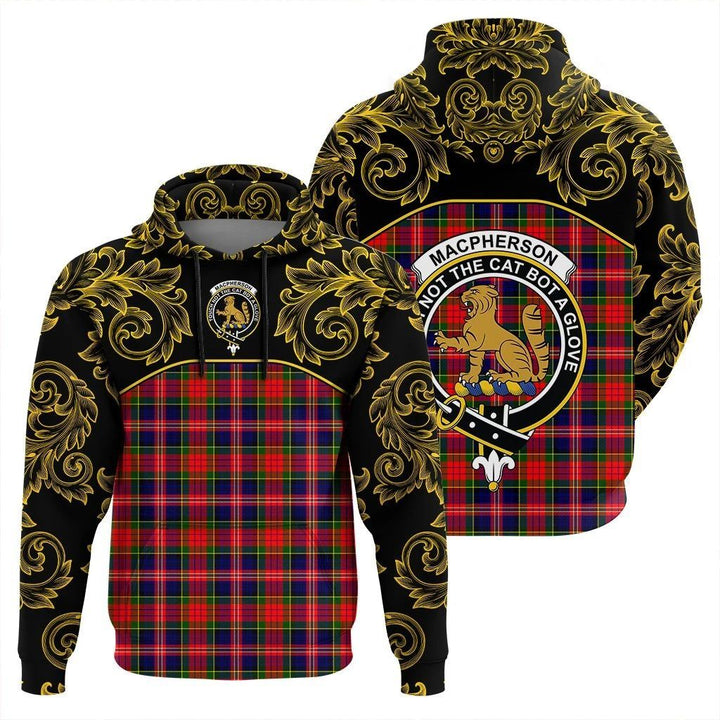 MacPherson Modern Clan Hoodie, Scottish Tartan MacPherson Modern Clans Hoodie Empire Style
