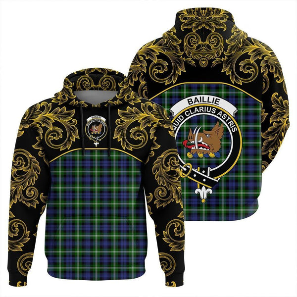 Baillie Modern Clan Hoodie, Scottish Tartan Baillie Modern Clans Hoodie Empire Style