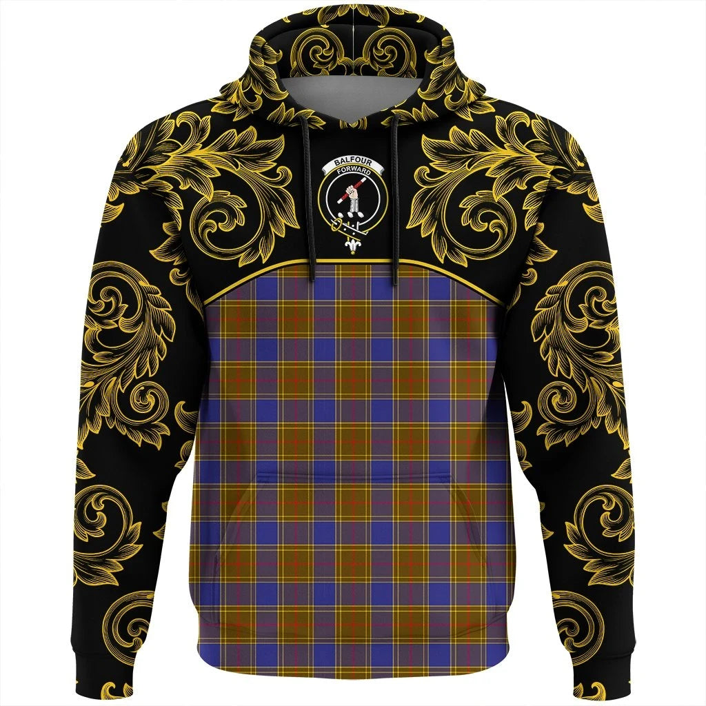 Balfour Modern Clan Hoodie, Scottish Tartan Balfour Modern Clans Hoodie Empire Style