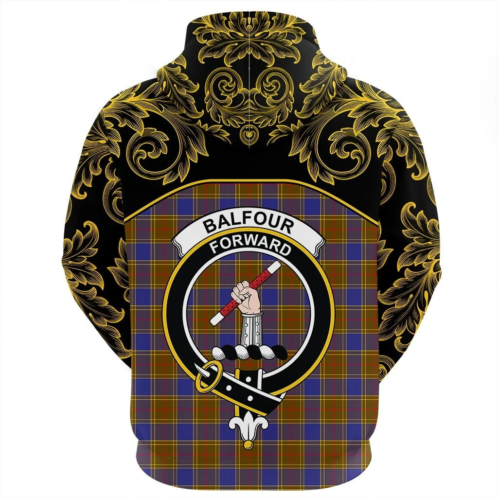 Balfour Modern Clan Hoodie, Scottish Tartan Balfour Modern Clans Hoodie Empire Style