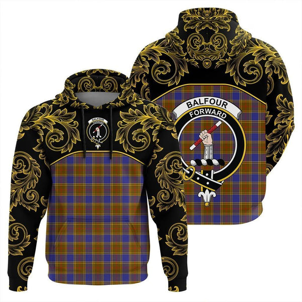 Balfour Modern Clan Hoodie, Scottish Tartan Balfour Modern Clans Hoodie Empire Style