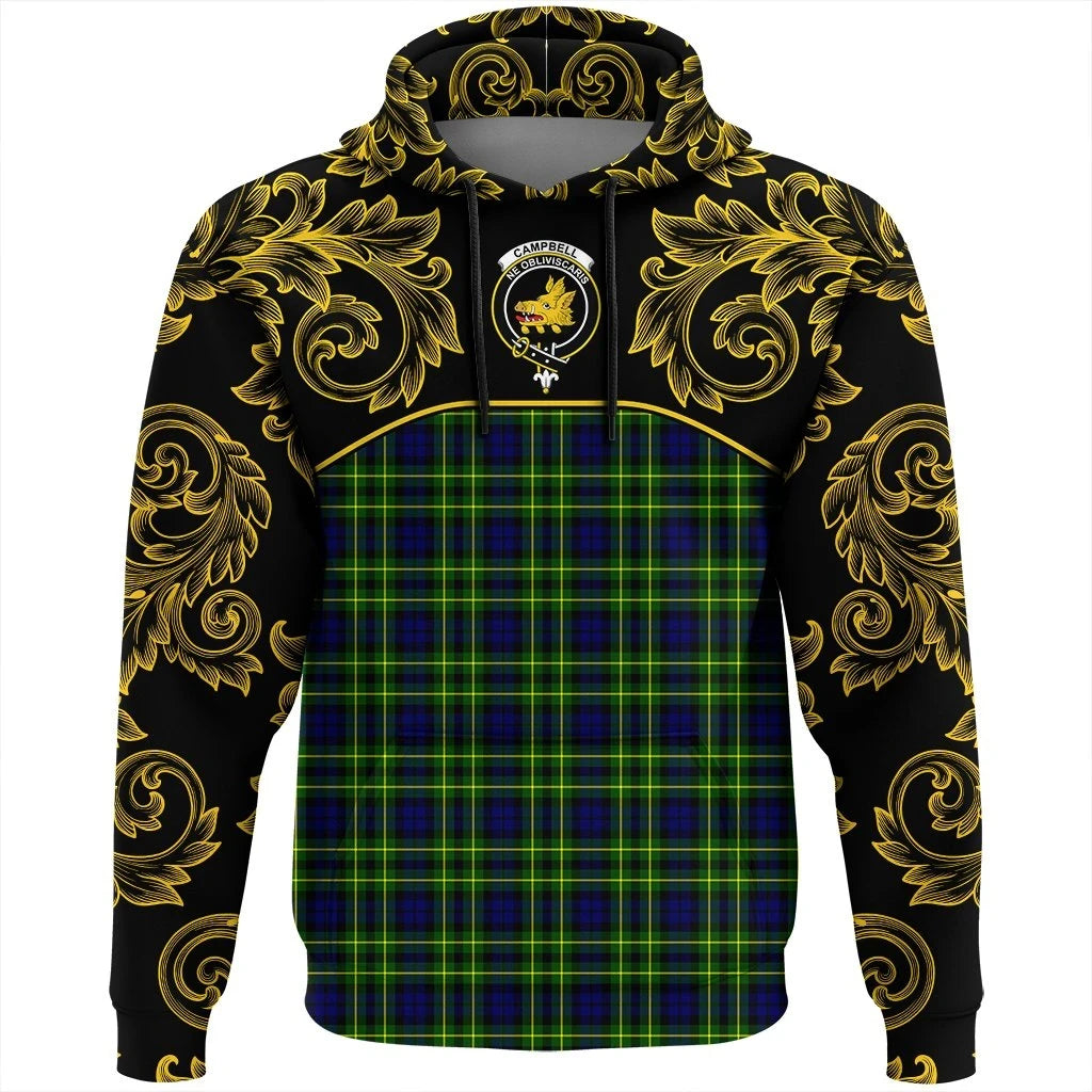 Campbell of Breadalbane Modern Clan Hoodie, Scottish Tartan Campbell of Breadalbane Modern Clans Hoodie Empire Style