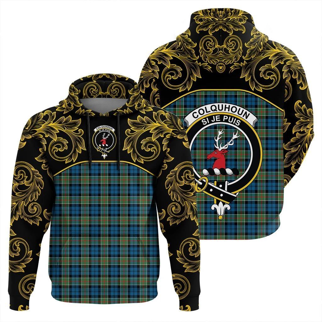 Colquhoun Ancient Clan Hoodie, Scottish Tartan Colquhoun Ancient Clans Hoodie Empire Style