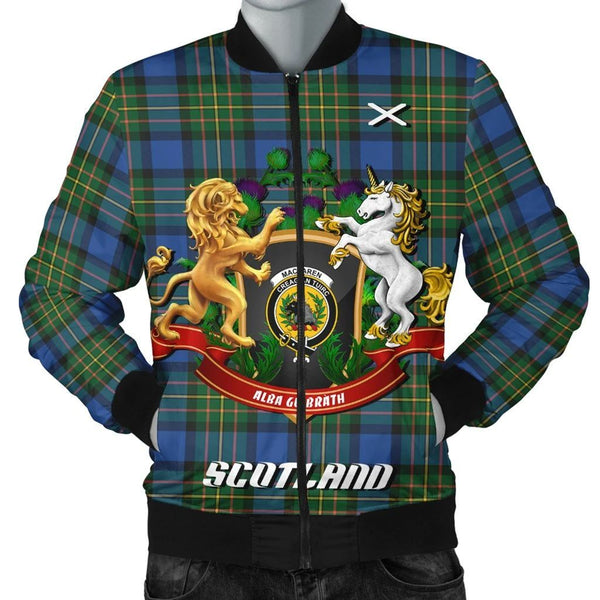 MacLaren Ancient Tartan Bomber Jacket Lion Unicorn Thistle Style