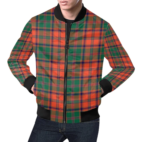 Stewart of Appin Ancient Tartan Plaid Bomber Jacket