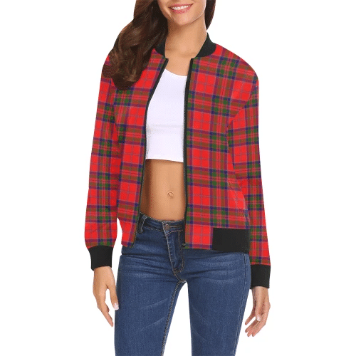 MacGillivray Modern Tartan Plaid Bomber Jacket