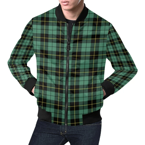 Wallace Hunting Ancient Tartan Plaid Bomber Jacket