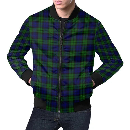 Campbell Modern Tartan Plaid Bomber Jacket