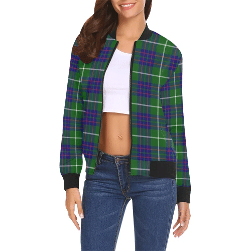 MacIntyre Hunting Modern Tartan Plaid Bomber Jacket