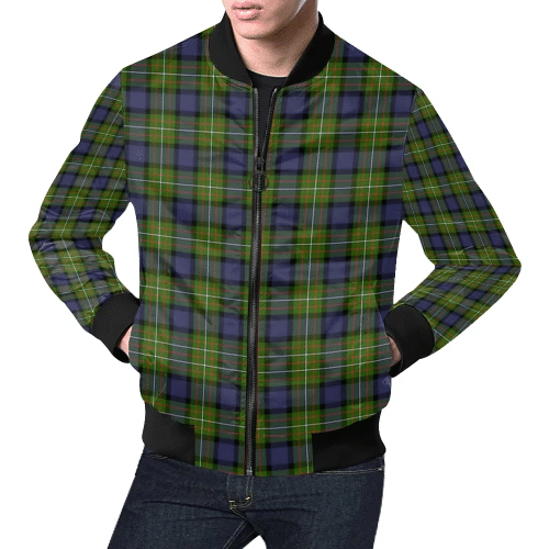 Fergusson Modern Tartan Plaid Bomber Jacket